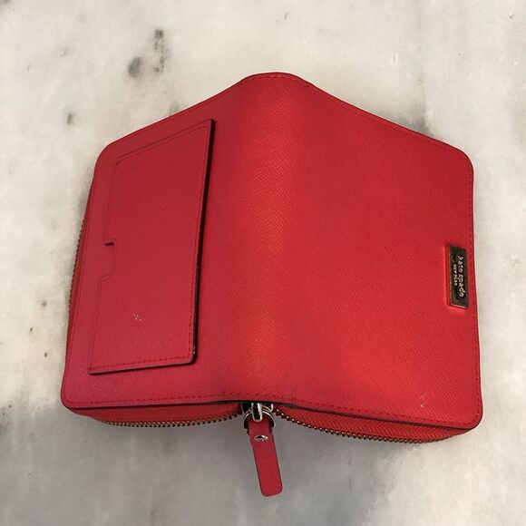 Kate Spade Neon Leather Wallet Sleek Full Zip Design - Picture 11 of 16